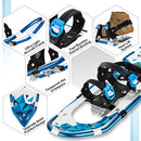 B09DYWGNDW 4-in-1 Lightweight Terrain Snowshoes Set Men/ Women/ Youth/ Kids - Brand New