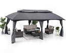 ABCCANOPY 10x20 Outdoor Gazebo Patio Gazebos, Mosquito Netting - Dark Grey - Like New
