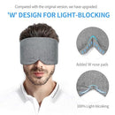 FRESHME, COTTON SLEEP EYE MASK FOR MEN, BLACKOUT SLEEPING EYES, LARGE, GRAY - Like New