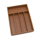 Lipper International 8876 Bamboo Wood Flatware Organizer, 5 Compartments - Brand New