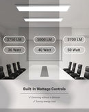Sunco 1x2 LED Flat Panel Light Selectable CCT 3500K/4000K/5000K - Matte White - Like New
