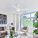 VACZON 52 IN. INTEGRATED LED INDOOR MODERN PROPELLER 3 BLADE CEILING FAN - WHITE - Like New