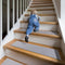 RIOLAND NON-SLIP STAIR TREADS WOODEN STEPS, 8" X 30" (15PACK), CARPET, GRAY - Like New