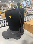 DRYCODE WATERPROOF RUBBER BOOTS - SIZE: MEN 12 - BLACK/GRAY - Like New