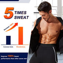 WONDERIENCE NEOPRENE SAUNA SUIT MEN WAIST TRAINER VEST ZIPPER M - BLACK - Like New