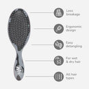 WET BRUSH ORIGINAL DETANGLER HAIR BRUSH - DARK GRAY LEOPARD (SAFARI) - Like New