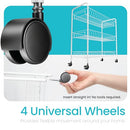 Home Zone Living Rolling Utility Cart - Black - Brand New
