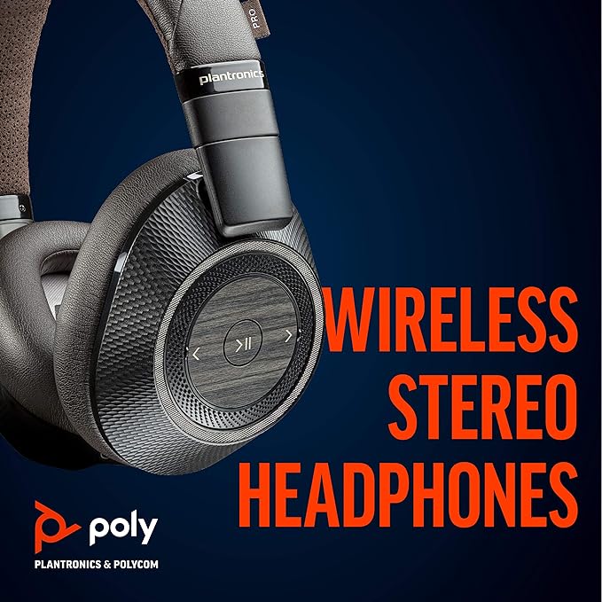 Poly Plantronics + Polycom BackBeat PRO 2 Headphones Wireless SPRO16 - Black/Tan - Like New