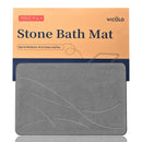 WICOLO STONE BATH MAT,DIATOMACEOUS MAT,ABSORBENT, QUICK DRYING - DARK GRAY - Like New