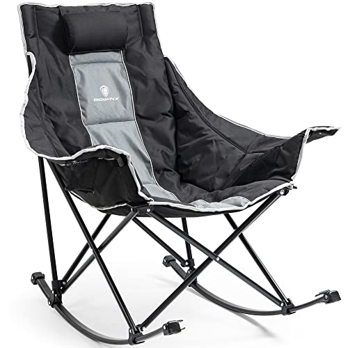 DOWINX OVERSIZED ROCKING CAMPING CHAIR LS-HY01-05 - GRAY - Scratch & Dent