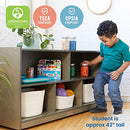 ECR4Kids 5-COMPARTMENT MOBILE STORAGE CABINET, 24IN, GREY WASH - ELR-0419-GW - Brand New