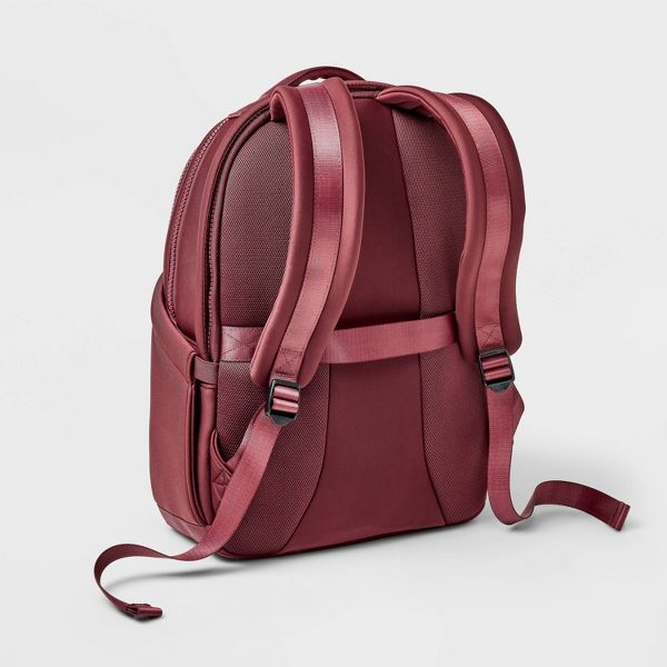 ALL IN MOTION 14L FAUX NEOPRENE BACKPACK - BURGUNDY - Like New