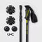 ALL IN MOTION 2PK ADJUSTABLE TREKKING POLES: ALUMINUM, RUBBER HANDLES - BLACK - Like New
