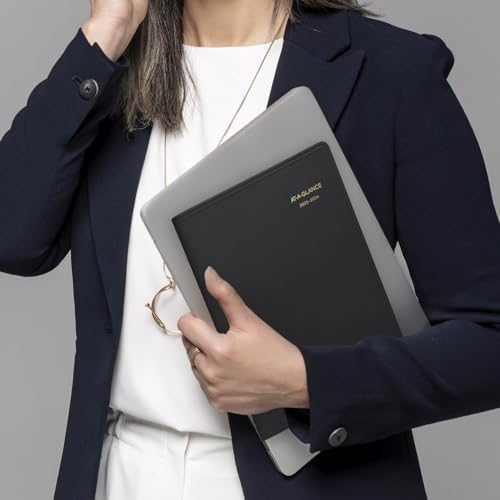 AT-A-GLANCE 2025-2026 ACADEMIC APPOINTMENT BOOK 8-1/4" X 11" LARGE - BLACK - Brand New