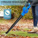 WISETOOL 20V Cordless Leaf Blower Battery and Charger QS-DCLB20B - BLACK/BLUE - Like New