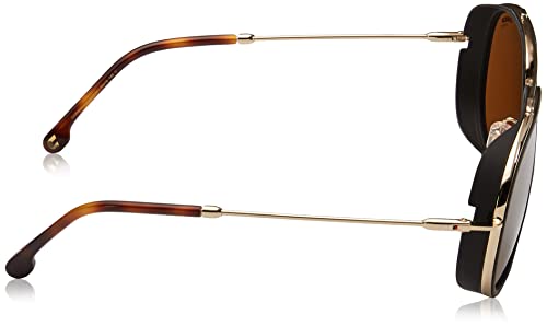 CARRERA GOLD ROUND BLACK FRAME BROWN GOLD LENS GOLD/BLACK/BROWN - Like New