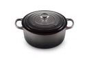 LE CREUSET ENAMELED CAST IRON SIGNATURE ROUND DUTCH OVEN, 7.25 QT - OYSTER - Like New