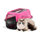 Petmate Dog Crates Small Dogs Cat Carriers Two-Door Plastic Pet Kennel - Pink - Brand New