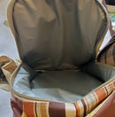KITCHEN SUPREME PICNIC 4 PERSON PICNIC BACKPACK WINE HOLDERS - BEIGE - Like New