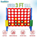 GIANTVILLE GIANT 4 IN A ROW CONNECT GAME 4 FEET WIDE BY 3.5 FEET TALL - Blue/Red - Like New