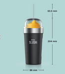 NINJA SLUSHI INSULATED BUBBLE CUP WITH LID & STRAW – SEA GLASS - Like New