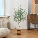 4FT Artificial Eucalyptus Tree, Fake Eucalyptus Tree with White Silver Leaves - Like New
