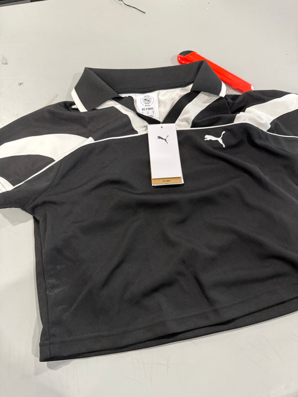 PUMA FUTURE ARCHIVE SOCCER JERSEY BABY TEE - SIZE: WOMEN M - BLACK/WHITE - Brand New