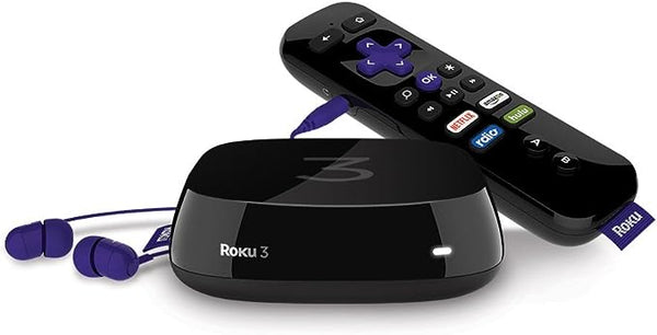 Roku 3 Streaming Player with Voice Search 4230R - Black Like New