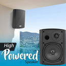 Pyle Wall Mount Home Speaker System Active Passive Mountable PDWR53BTBK - Black Like New