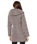 356SD931 COLE HAAN WOMEN'S TAFFETA DOWN COAT SIZE : L - CARBON - Brand New