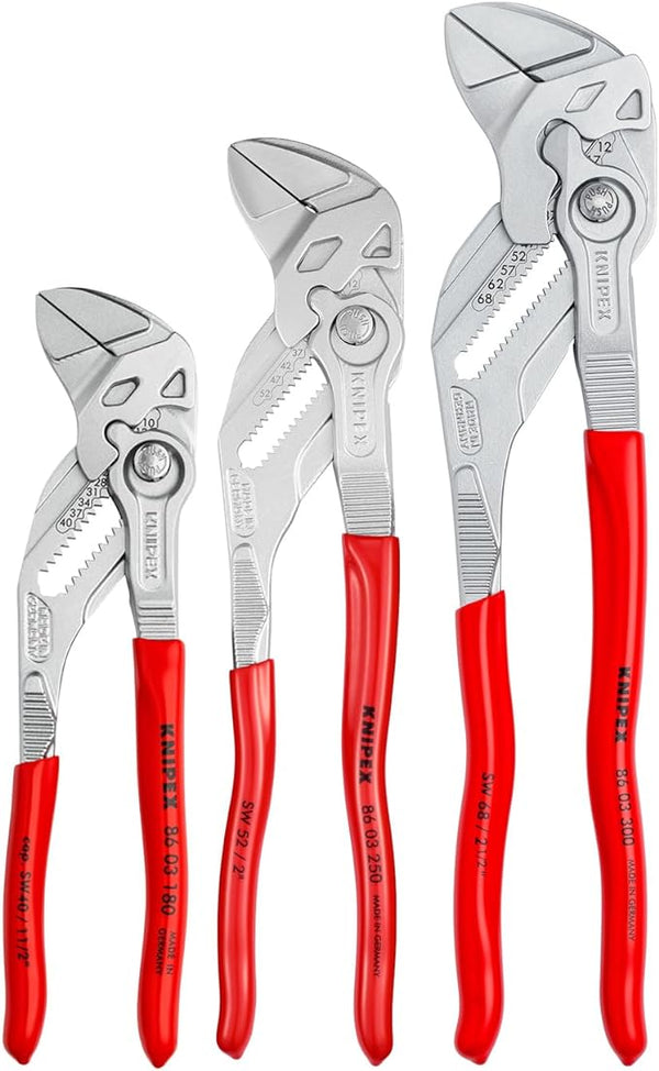 KNIPEX Tools 00 20 06 US2 Pliers Wrench 3-Piece Set - Red Like New