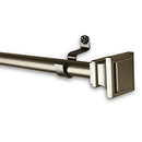 Rod Desyne Frame 7/16" Cafe Steel Curtain Rod Extends 28-48" - Satin Nickel - Brand New