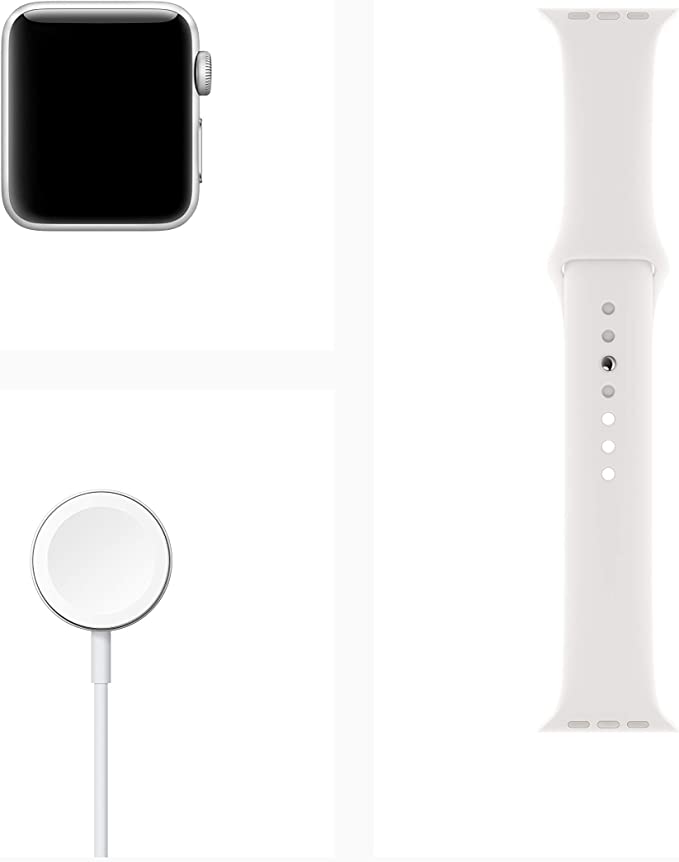 Apple Watch Series 3 GPS 42mm Silver Aluminum Case with White Band - Like New