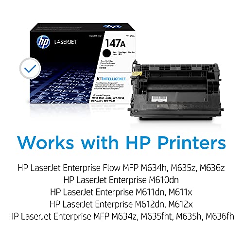 HP 147A Black Toner Cartridge Works with HP LaserJet Enterprise M610, M611, M612 Like New