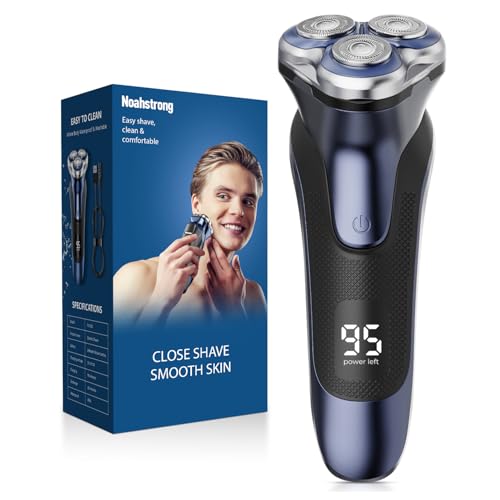 NOAHSTRONG ELECTRIC RAZOR FOR MEN RECHARGEABLE WET DRY SHAVER - BLACK/PURPLE - Like New
