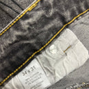 BLU ROCK MEN'S FLEX STRETCH SLIM FIT STRAIGHT JEANS - SIZE: 34X31 - DARK GRAY - Like New
