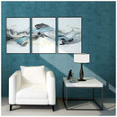 HaokHome 107 Non Woven Silk Wallpaper Blue/Green Fibrous Wall Paper 20.8"x393.7" - Brand New