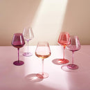Khen Colors of Love Crystal Pink & Red Wine Glass - Set of 6 - Like New