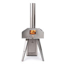 Qubestove Q-STOVE 12" OUTDOOR WOOD PELLET PIZZA OVEN WITH AUTO ROTATING - SILVER - Like New
