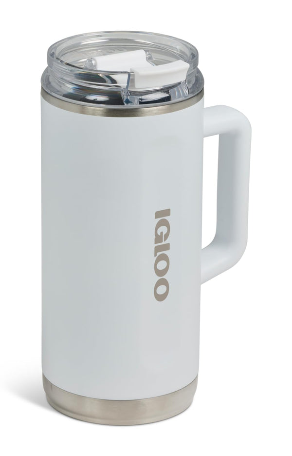 IGLOO 36 OZ TUMBLER REUSABLE TRAVEL MUG STAINLESS INSULATED - WHITE - Brand New
