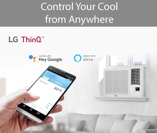 LG 7,600 BTU SMART WI-FI ENABLED WINDOW AC COOL HEAT REMOTE R32 - WHITE - Brand New