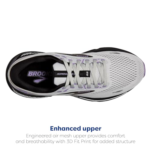 Brooks Women’s Adrenaline GTS 23 Supportive Running Grey/Black/Purple Size 10 - Like New