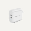 AMAZON BASICS 36W TWO-PORT USB-C WALL CHARGER PHONES POWER DELIVERY - WHITE - Like New