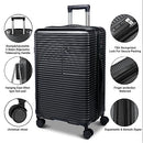 JZRSuitcase 3 peice Luggage Set PC+ABS Hardshell Spinner Wheels TSA Lock 20/28" - Like New