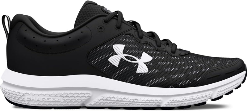 3026175 Under Armour Men's Charged Assert 10 Running Shoe Black/White 8.5 - Like New