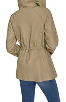 354SP771 COLE HAAN WOMEN'S TRAVEL PACKABLE RAIN JACKET SIZE XL - SAGE - Brand New