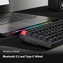 KEYCHRON K4 96% LAYOUT QMK MECHANICAL KEYBOARD SUPER BROWN SWITCH - BLACK - Like New