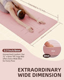 YOTTOY Yoga Mat, Extra Wide Non-Slip Exercise Mats - Pink - Brand New