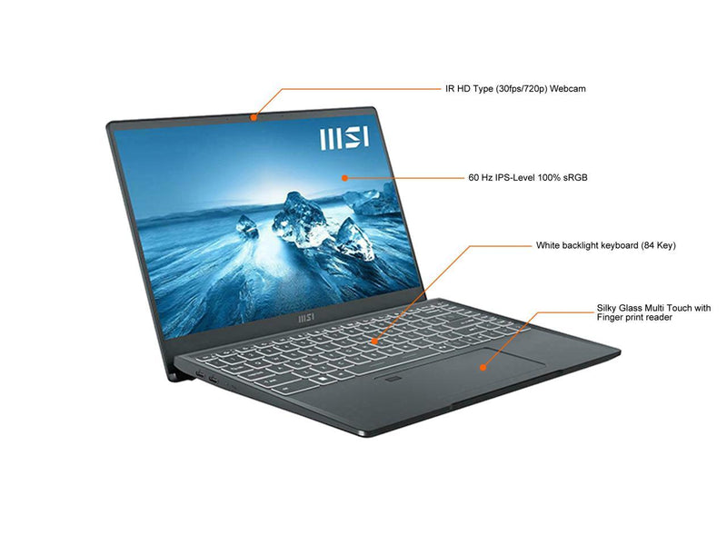 MSI Laptop Prestige 14 Evo Intel Core i5 12th Gen 1240P (1.70GHz) 16 GB Memory