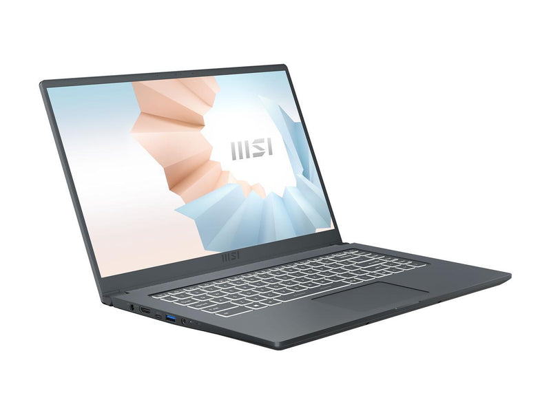 MSI Laptop Modern 15 AMD Ryzen 7 5000 Series 5700U (1.80GHz) 8GB Memory 512 GB
